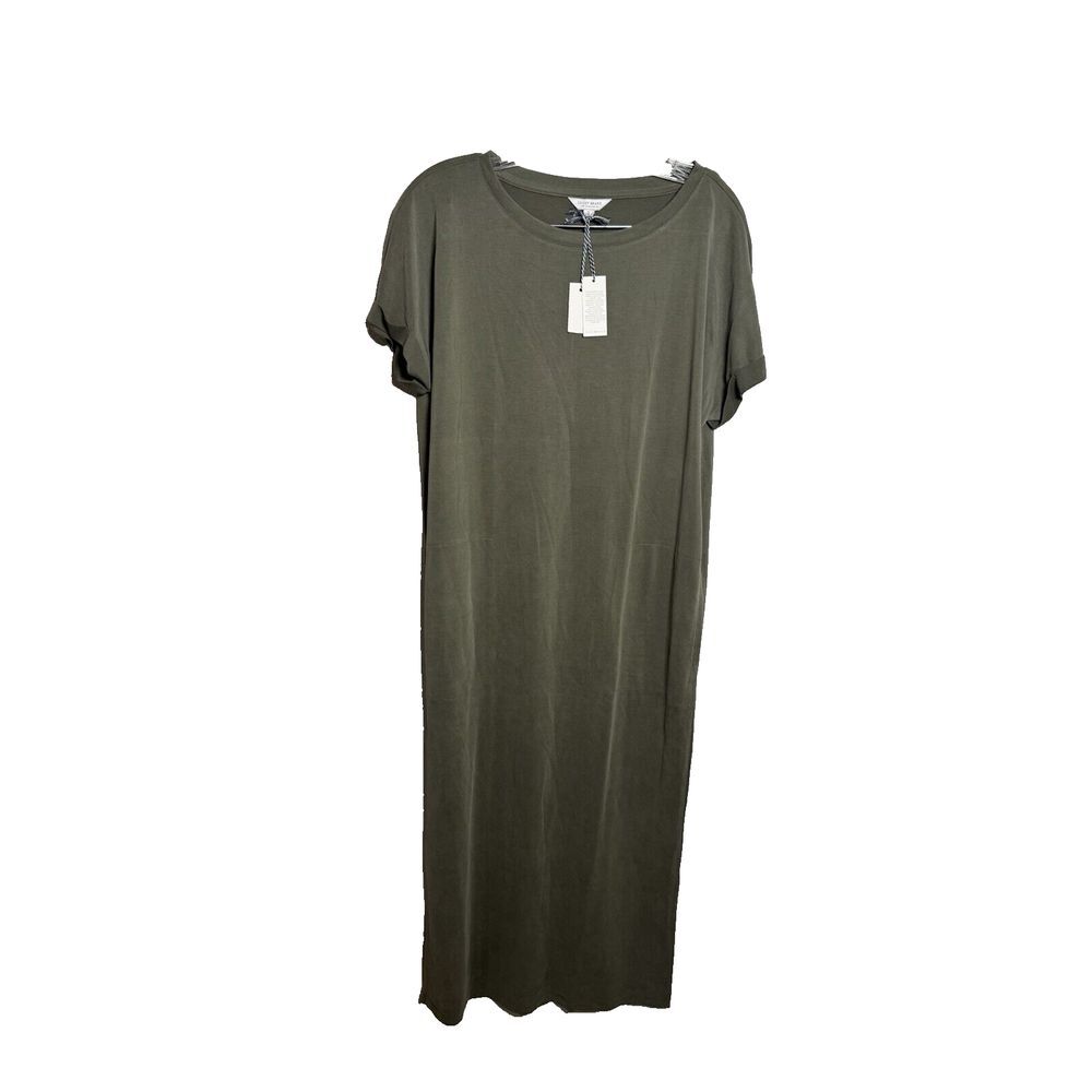 NEW‎ Lucky Brand Womens Size Medium Maxi Dress Olive Green Modal New